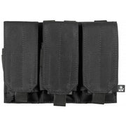 Funda MOLLE para cargadores M4/M16 triple negra en nylon con cierre de velcro