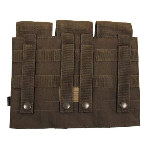 Funda MOLLE para cargadores M4/M16 triple negra en nylon con cierre de velcro