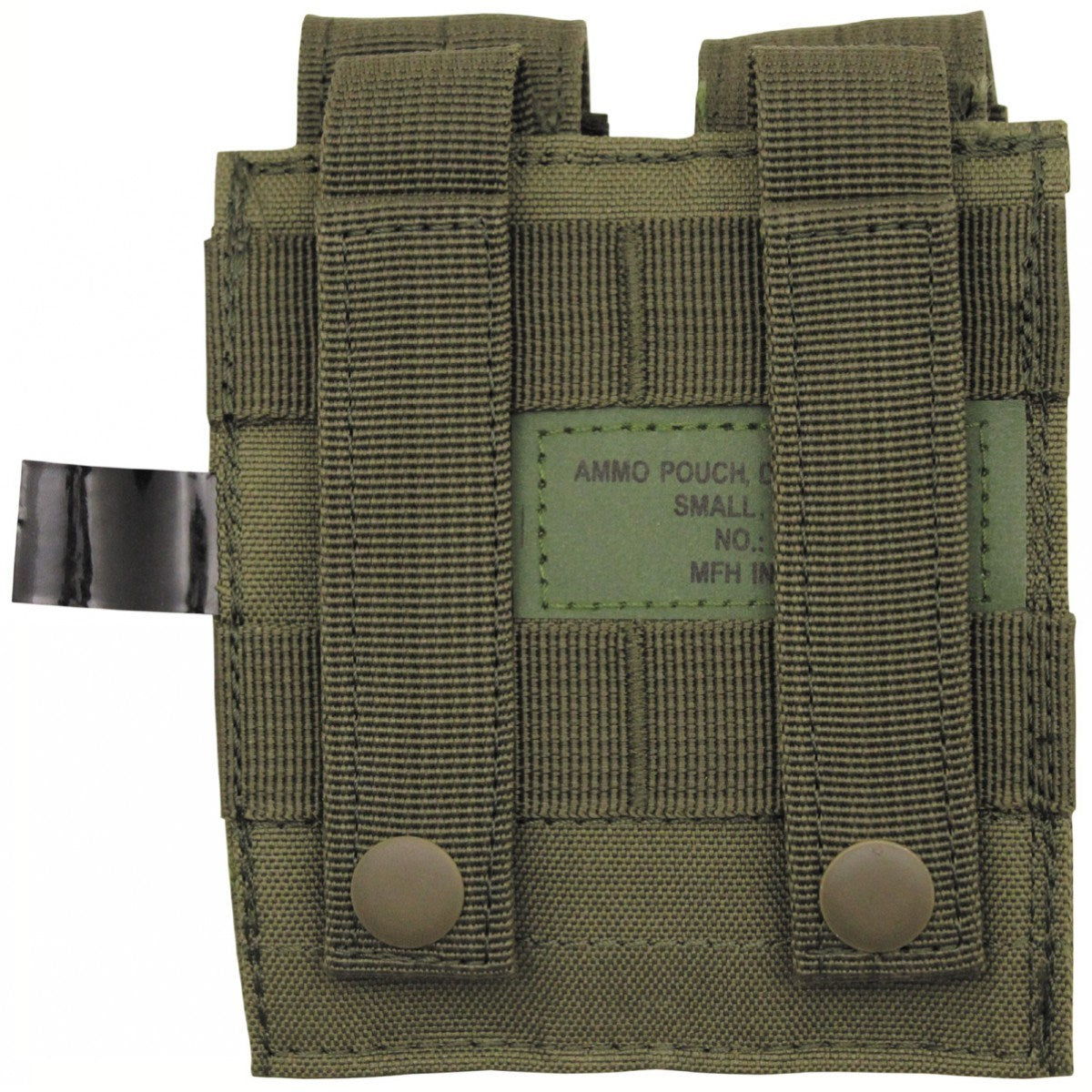 Funda MOLLE para dos cargadores de pistola, color negra, cierre de velcro