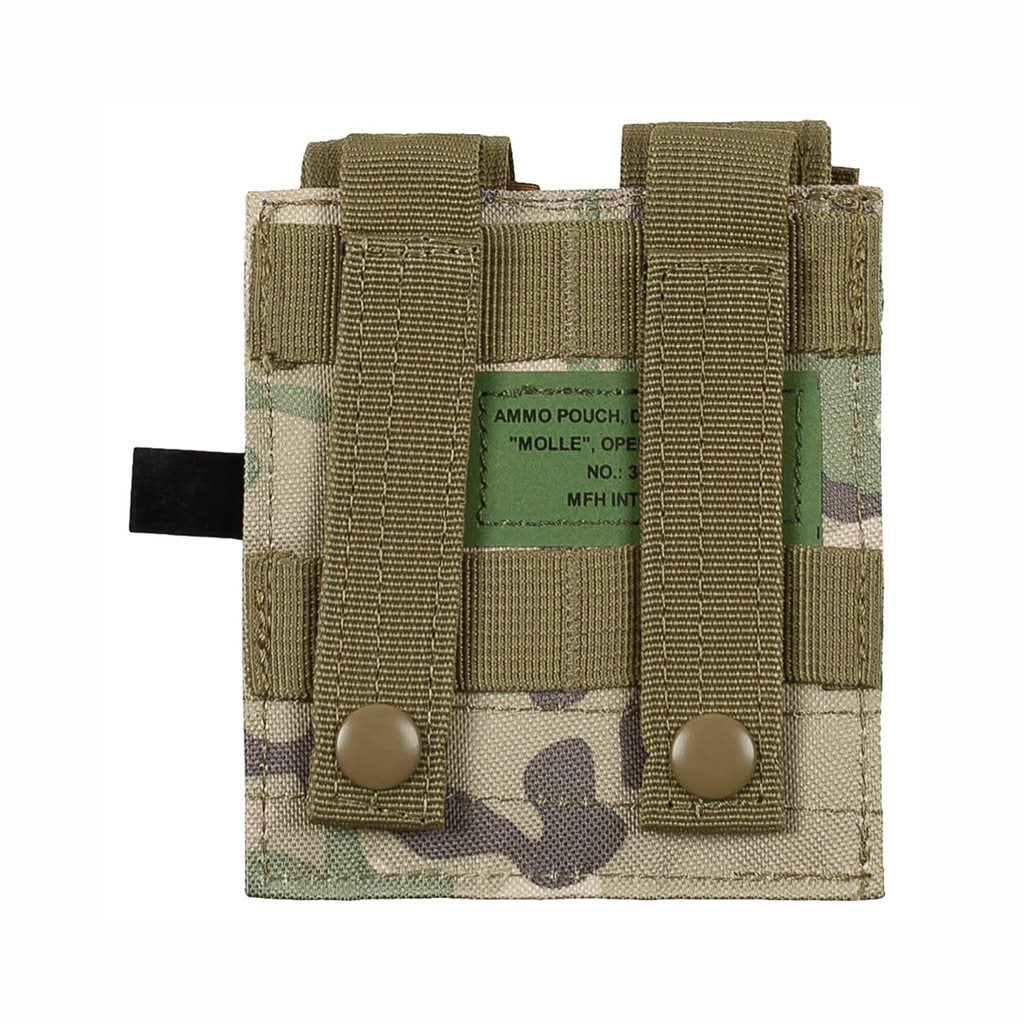 Funda MOLLE para dos cargadores de pistola, color negra, cierre de velcro