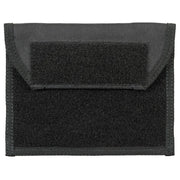 Funda MOLLE de pecho negra para documentos, 100% nylon, cierre velcro, 18 x 14 cm