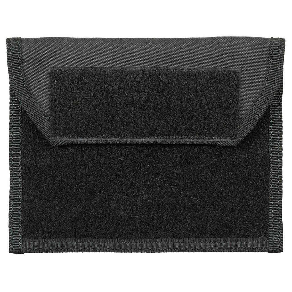Funda MOLLE de pecho negra para documentos, 100% nylon, cierre velcro, 18 x 14 cm