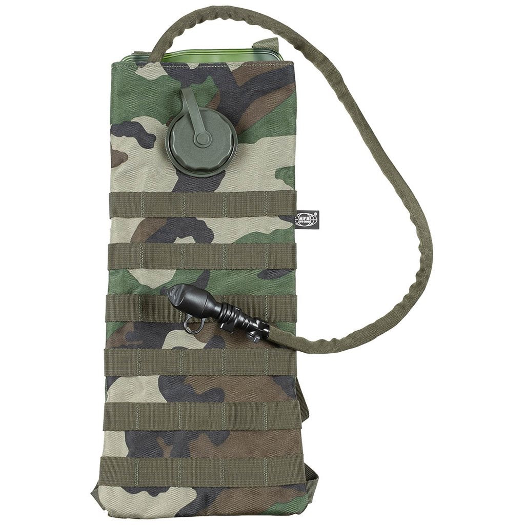 Mochila de hidratación MOLLE WOODLAND 2,5 L con depósito y boquilla