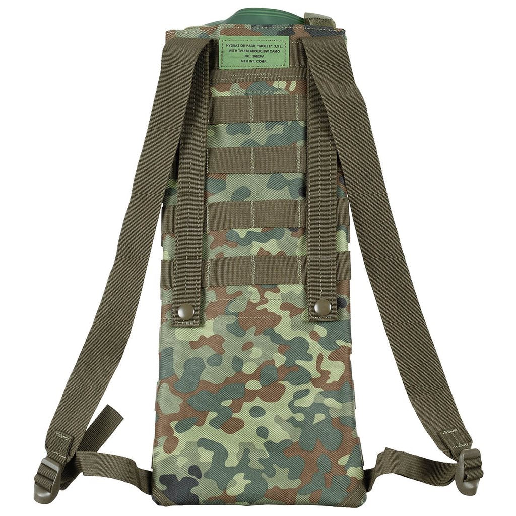 Mochila de hidratación MOLLE WOODLAND 2,5 L con depósito y boquilla