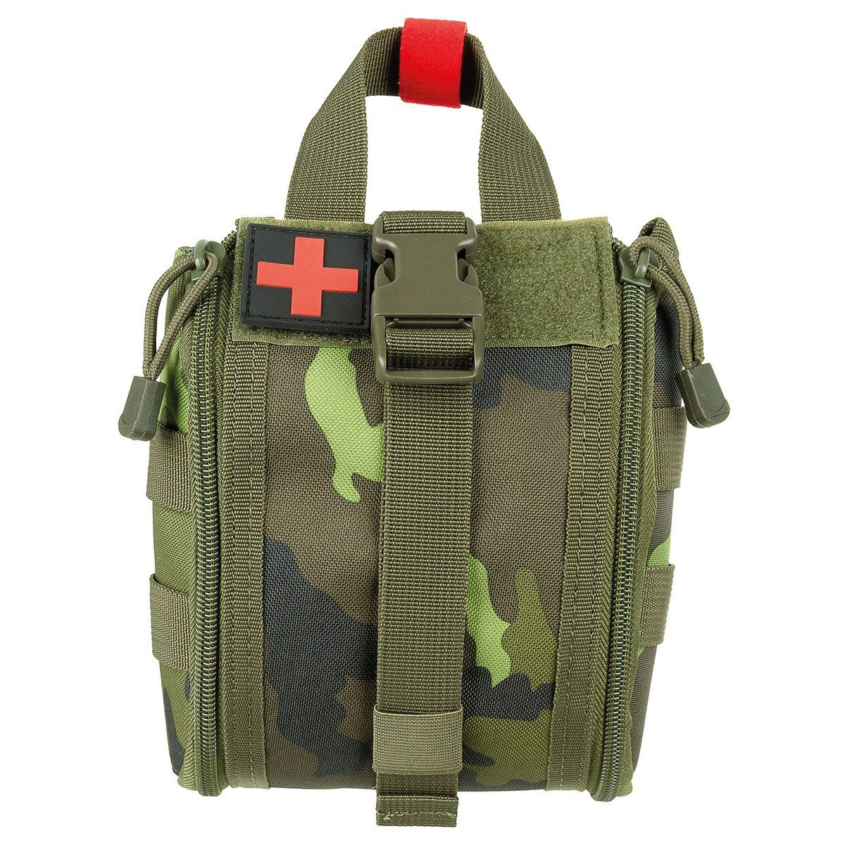 Funda IFAK MOLLE para primeros auxilios negra, 16 x 18 x 8 cm