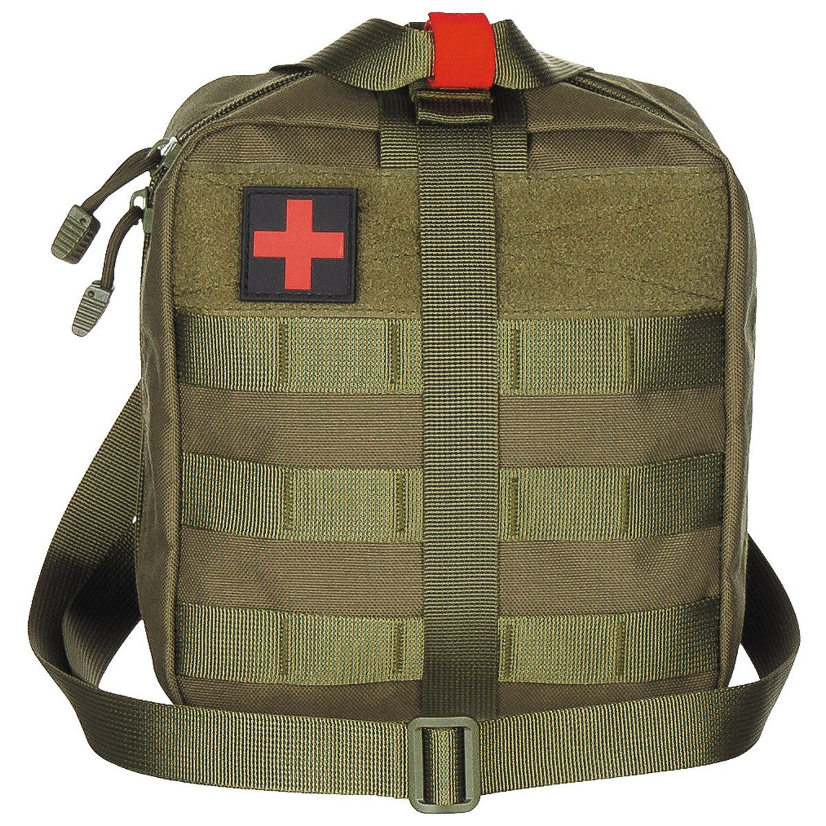 Botiquín grande IFAK MOLLE negro MFH, compatible con MOLLE/PALS con organizadores interiores