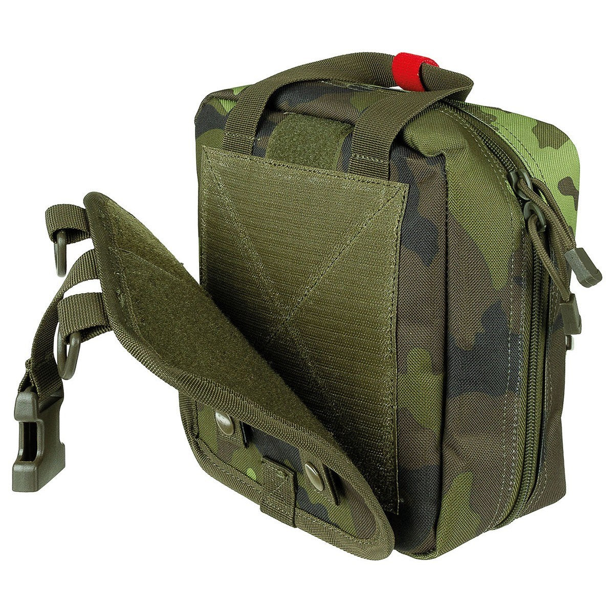 Botiquín grande IFAK MOLLE negro MFH, compatible con MOLLE/PALS con organizadores interiores