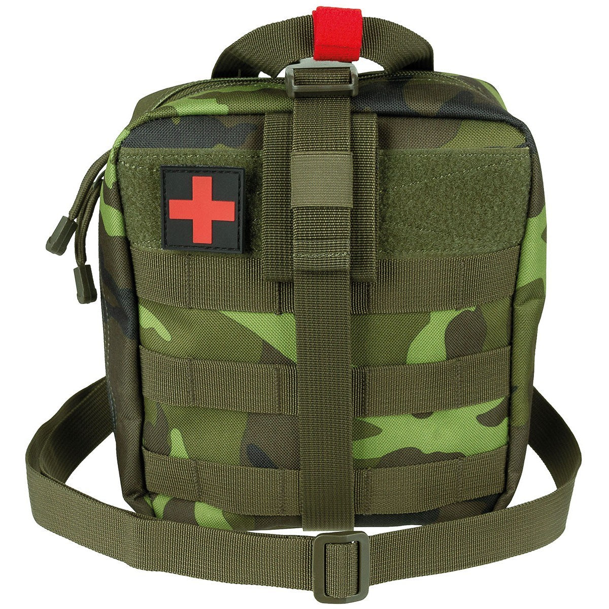 Botiquín grande IFAK MOLLE negro MFH, compatible con MOLLE/PALS con organizadores interiores
