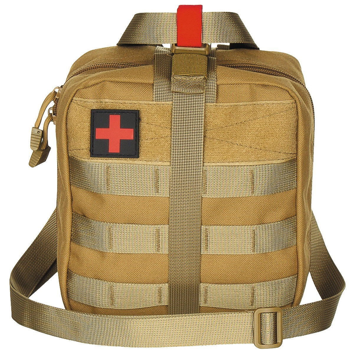Botiquín grande IFAK MOLLE negro MFH, compatible con MOLLE/PALS con organizadores interiores