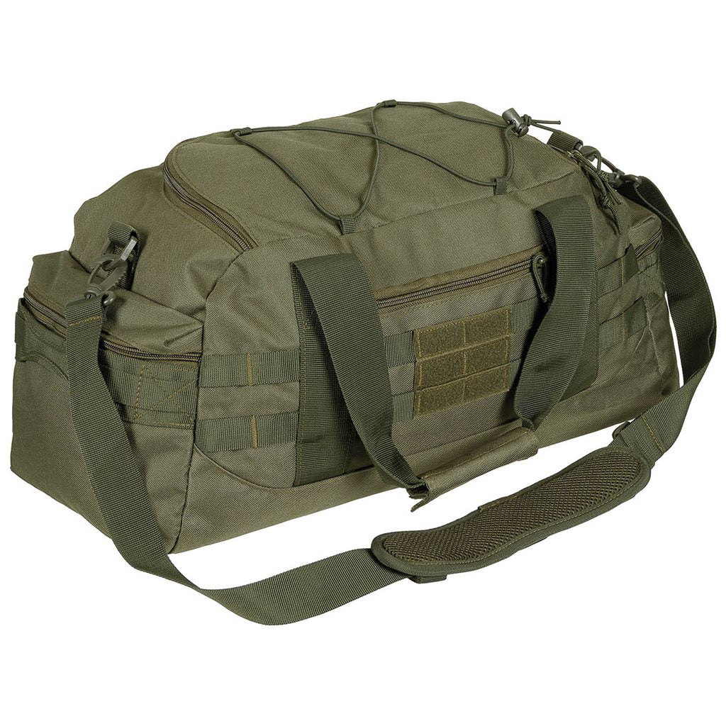 Bolsa de transporte Operation 30 negra con correa estilo aviator vista frontal