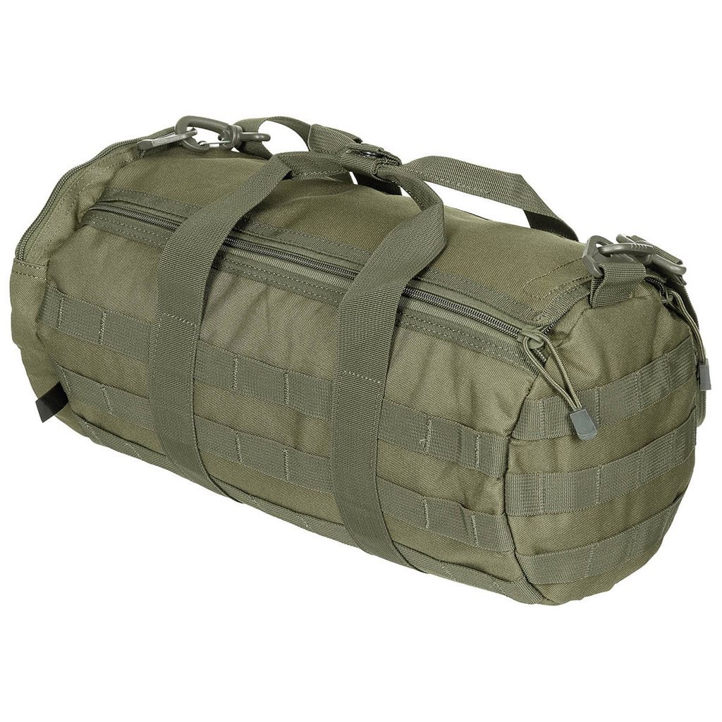 Bolsa pequeña redonda verde con sistema MOLLE