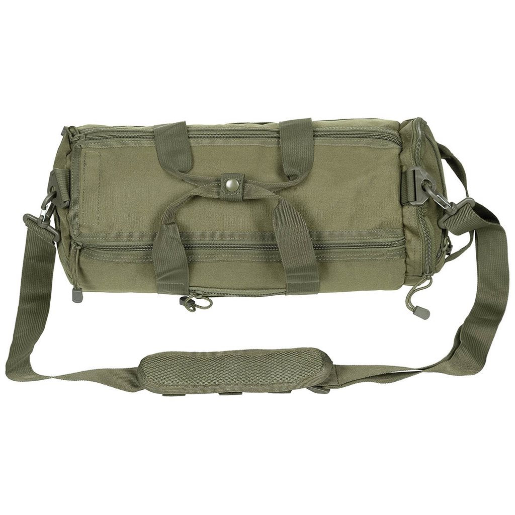 Bolsa pequeña redonda verde con sistema MOLLE