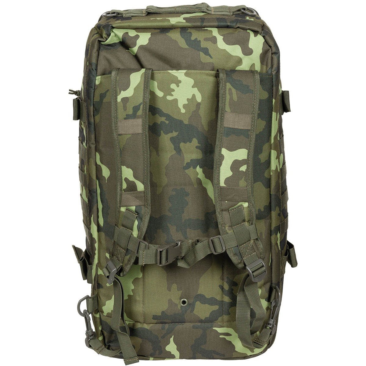 Bolsa TRAVEL MOLLE negra convertible en mochila, aprox. 48 L, 62x25x35 cm