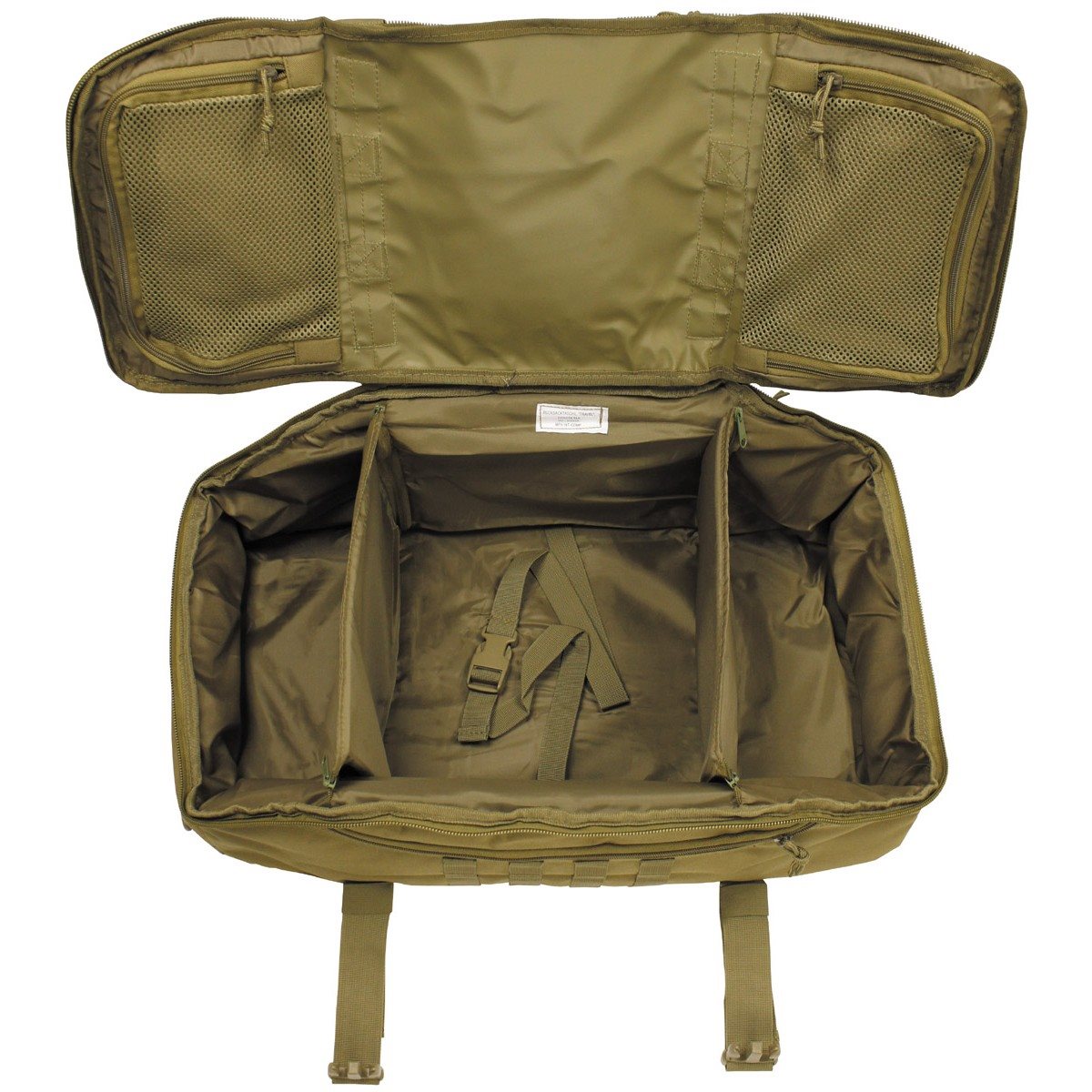 Bolsa TRAVEL MOLLE negra convertible en mochila, aprox. 48 L, 62x25x35 cm