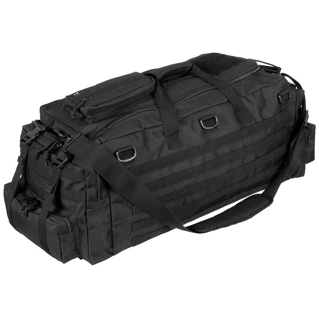 Bolsa/mochila Operation 70L negra con múltiples bolsillos, convertible para llevar como mochila o bolso