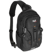Mochila Travel Sling negra con respaldo acolchado y 2 anillas en D, 22×35×9 cm, 7 l