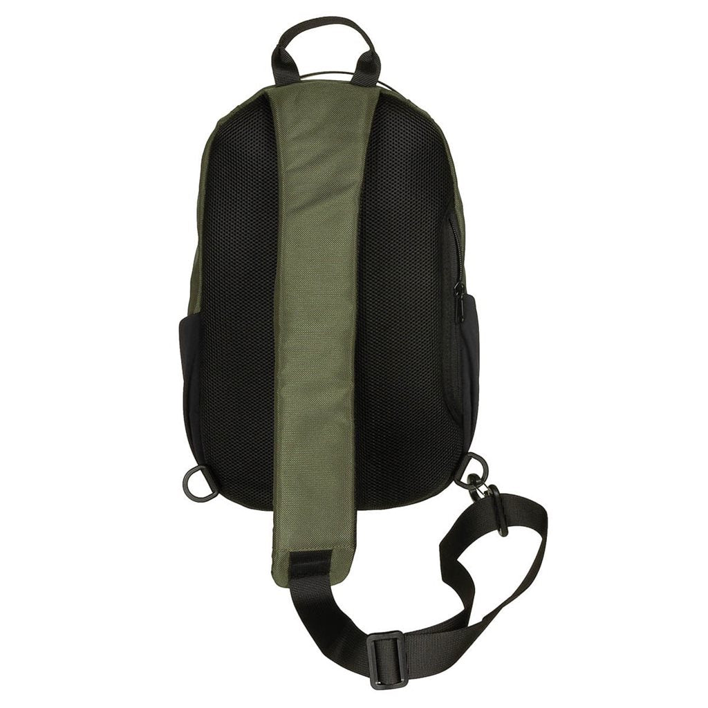 Mochila Travel Sling negra con respaldo acolchado y 2 anillas en D, 22×35×9 cm, 7 l