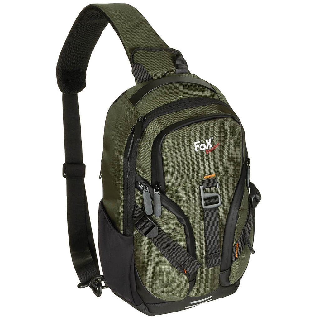 Mochila Travel Sling negra con respaldo acolchado y 2 anillas en D, 22×35×9 cm, 7 l