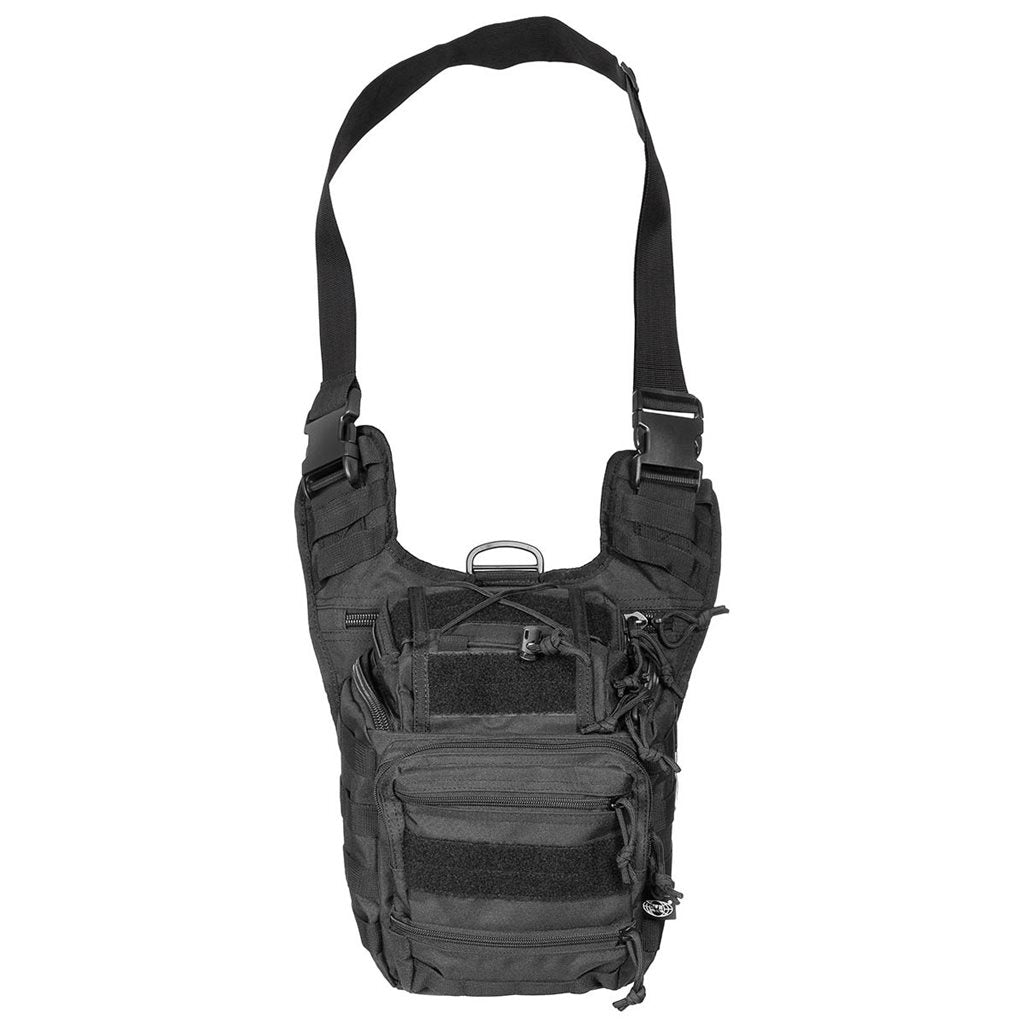 Bolsa táctica Deluxe negra - bandolera pequeña para llevar sobre el hombro
