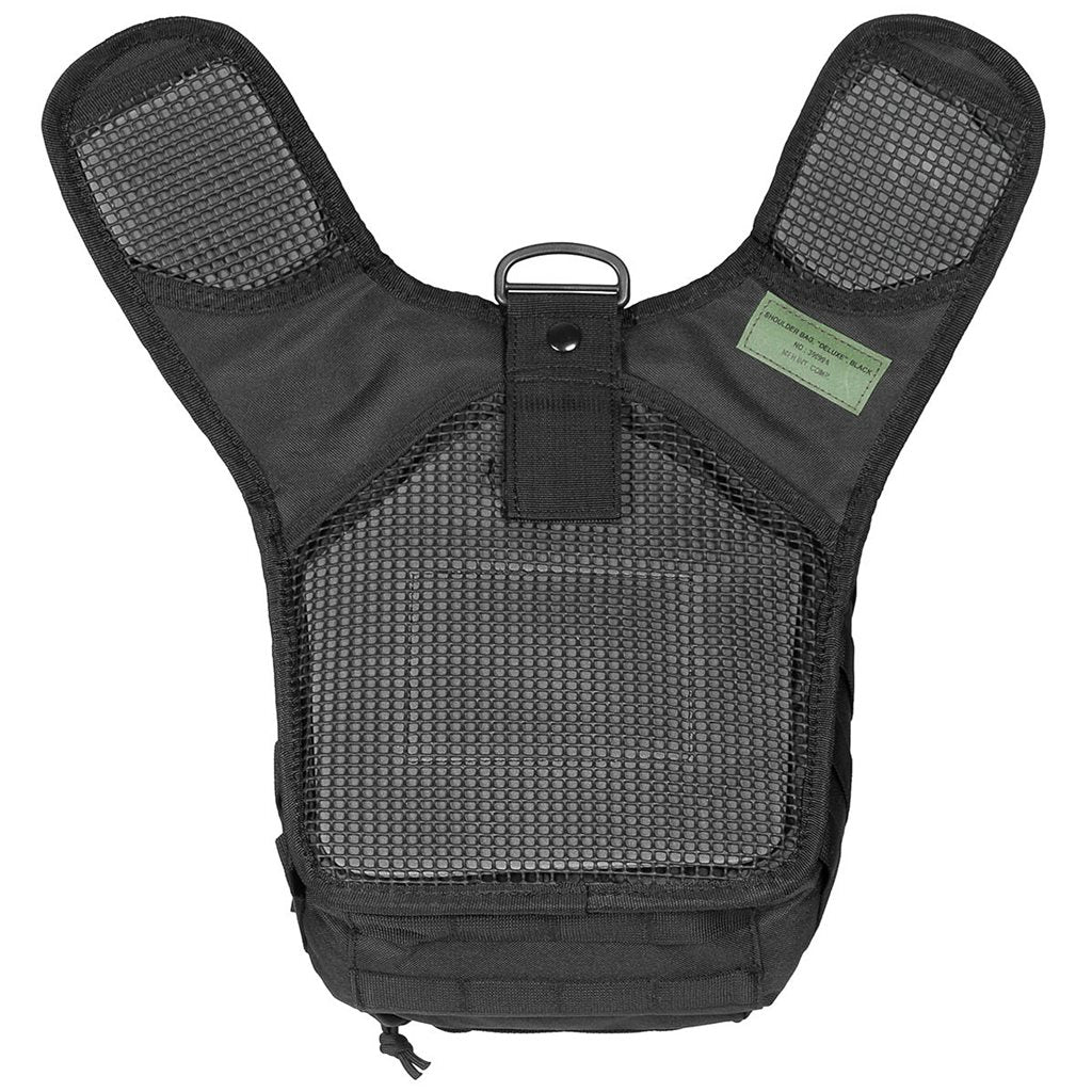 Bolsa táctica Deluxe negra - bandolera pequeña para llevar sobre el hombro