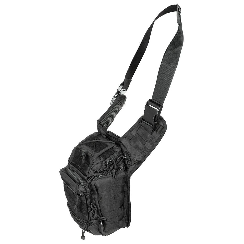 Bolsa táctica Deluxe negra - bandolera pequeña para llevar sobre el hombro