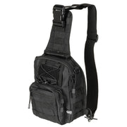 Bolsa de hombro MOLLE negra, pequeña, con correa para llevar en un solo hombro
