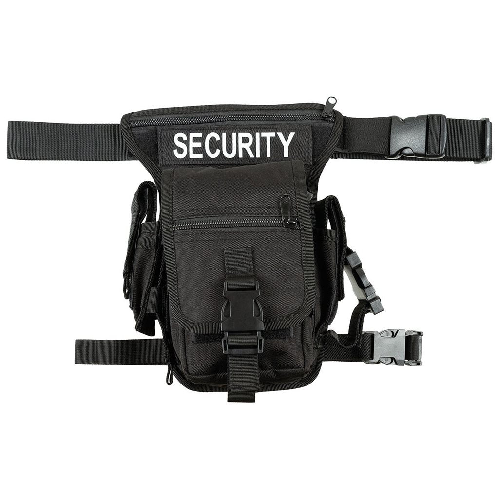 Funda muslera HIP BAG Security negra con bolsillos laterales, cierre con candado y cinturón ajustable