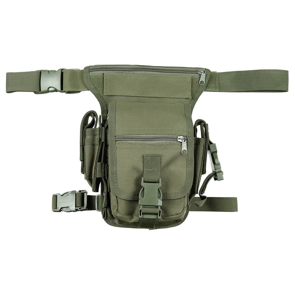 Funda muslera HIP BAG Security negra con bolsillos laterales, cierre con candado y cinturón ajustable