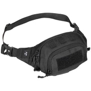 Riñonera táctica negra con panel Velcro