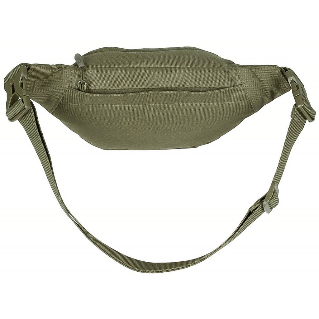 Riñonera táctica verde con panel VELCRO