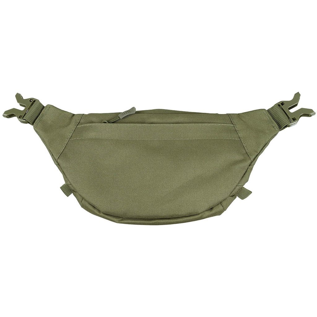 Riñonera táctica verde con panel VELCRO