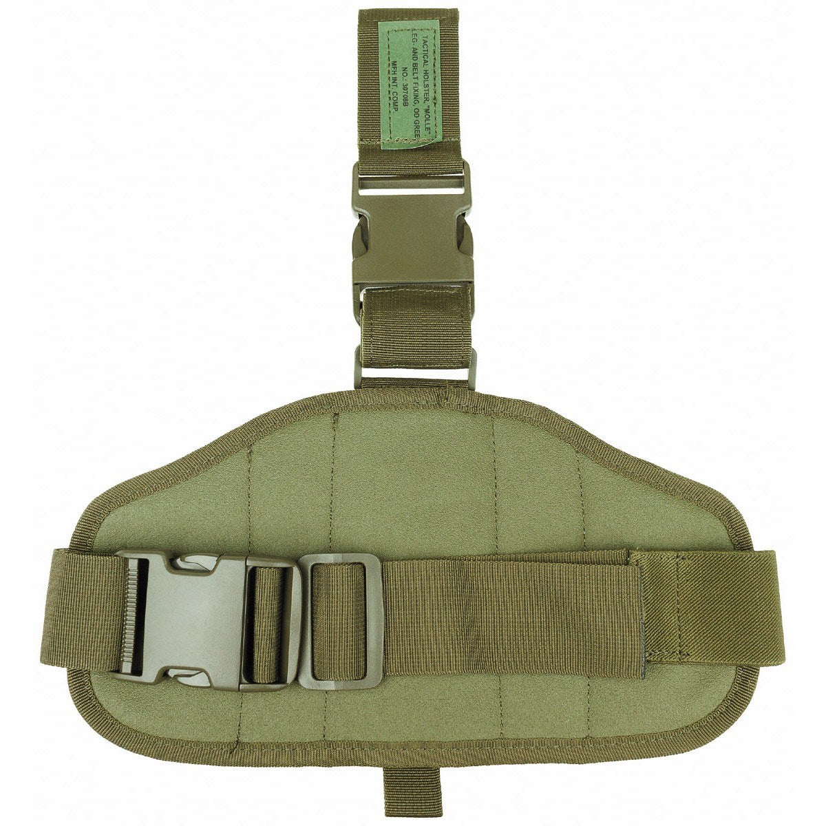Funda pistolera de muslo MOLLE Flecktarn con correas FASTEX y bolsillos para tres cargadores