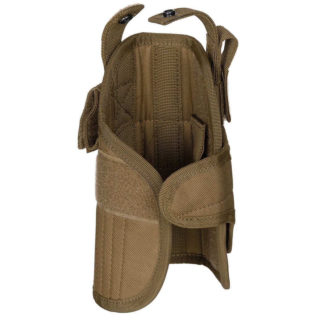 Funda muslera para pistola derecha negra con bolsillos para tres cargadores y correas ajustables FASTEX