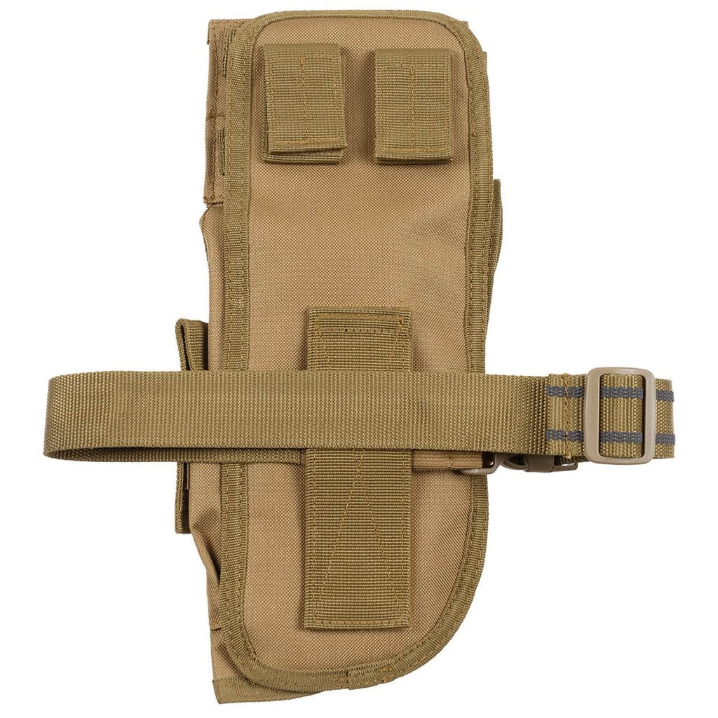 Funda táctica de muslo derecha COYOTE para pistola y cargadores