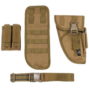 Funda táctica de muslo derecha COYOTE para pistola y cargadores