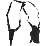 Funda axilar para pistola con bolsillo para cargador, negra