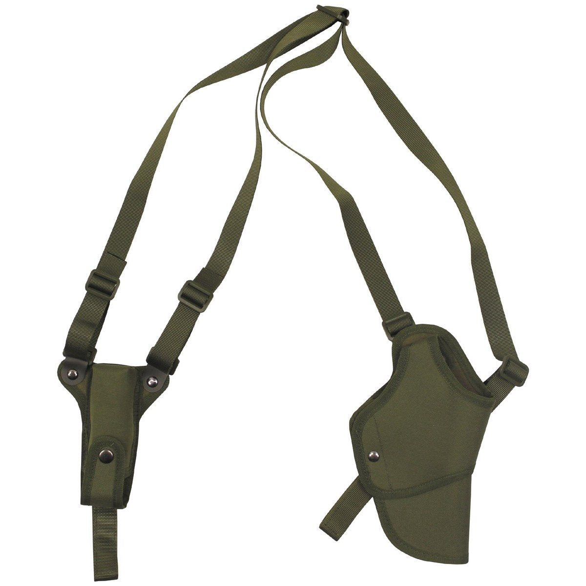 Funda axilar para pistola con bolsillo para cargador, negra