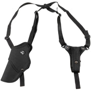 Funda axilar izquierda con bolsillo para cargador, negra, 100% poliéster