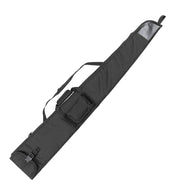 Funda para rifle forrada negra de nylon con cremallera, bolsillo exterior y correa desmontable