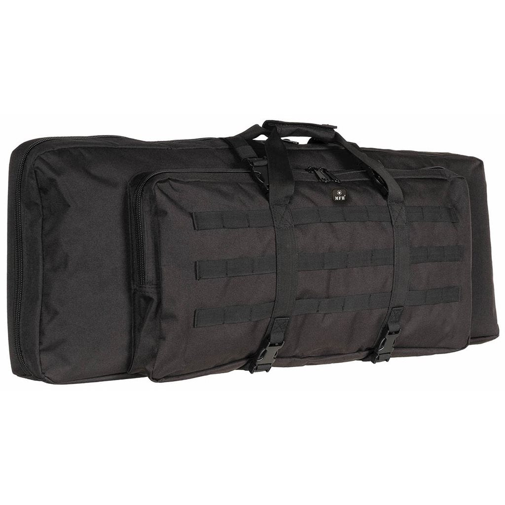 Bolsa para dos rifles 90 cm Modular negra con correas para la espalda