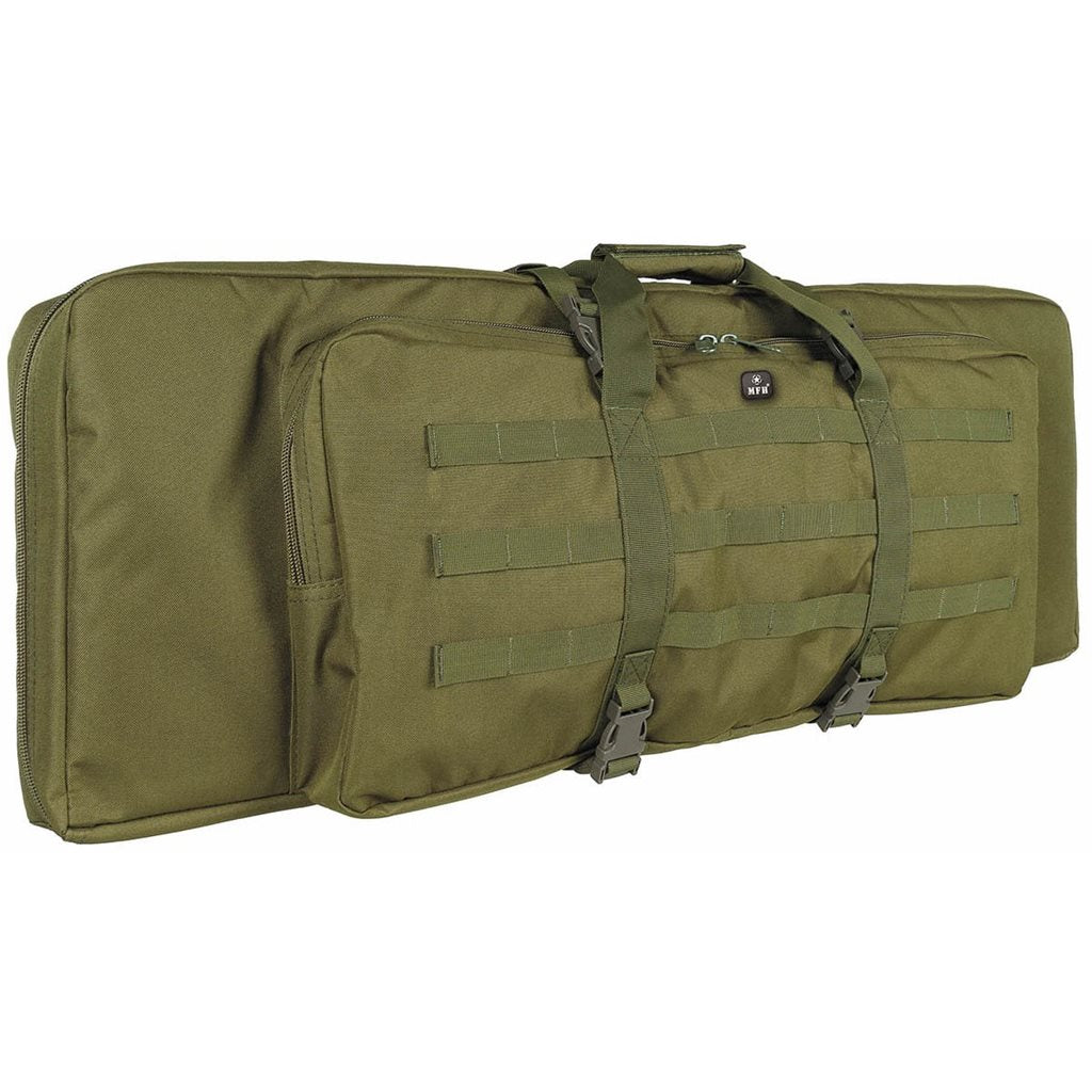 Bolsa para dos rifles 90 cm Modular negra con correas para la espalda