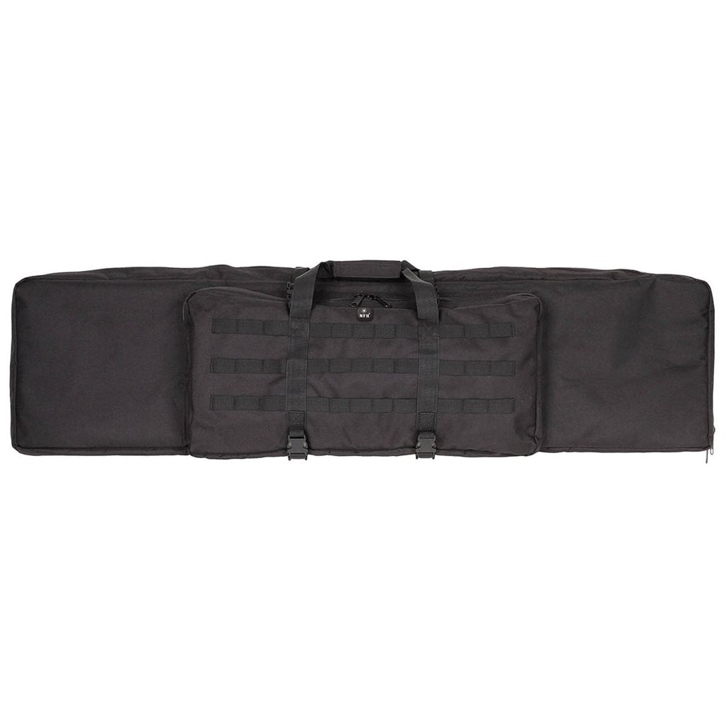 Bolsa para dos fusiles MODULAR negra con correas para la espalda, funda para dos fusiles y dos pistolas