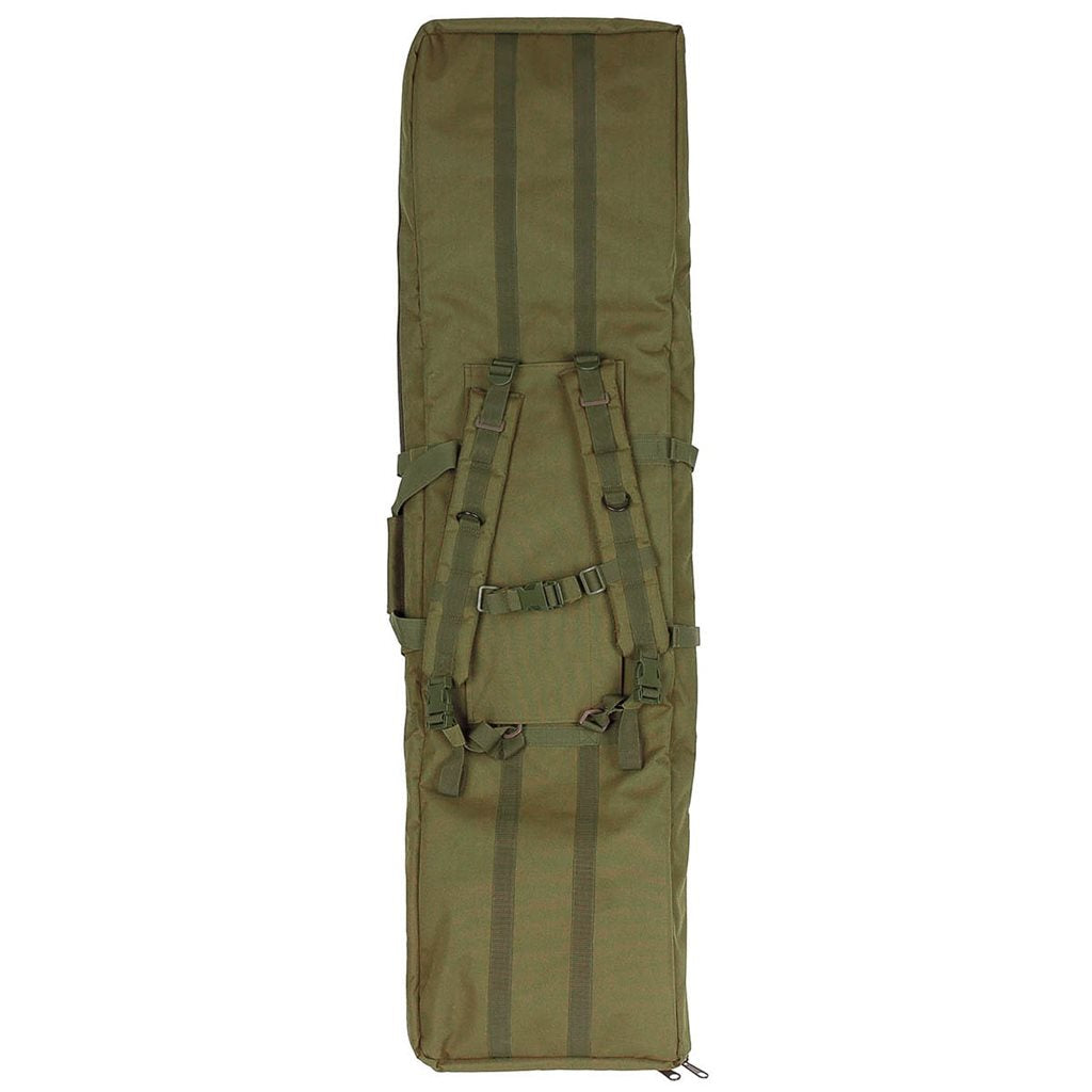 Bolsa para dos fusiles MODULAR negra con correas para la espalda, funda para dos fusiles y dos pistolas