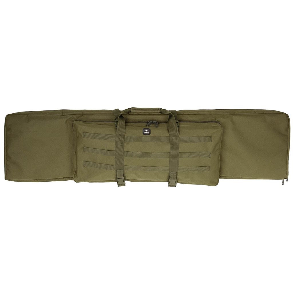 Bolsa para dos fusiles MODULAR negra con correas para la espalda, funda para dos fusiles y dos pistolas