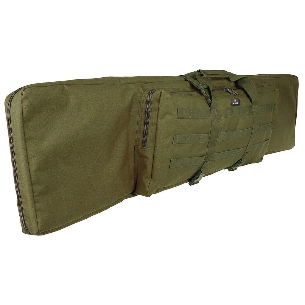 Bolsa para dos fusiles MODULAR negra con correas para la espalda, funda para dos fusiles y dos pistolas