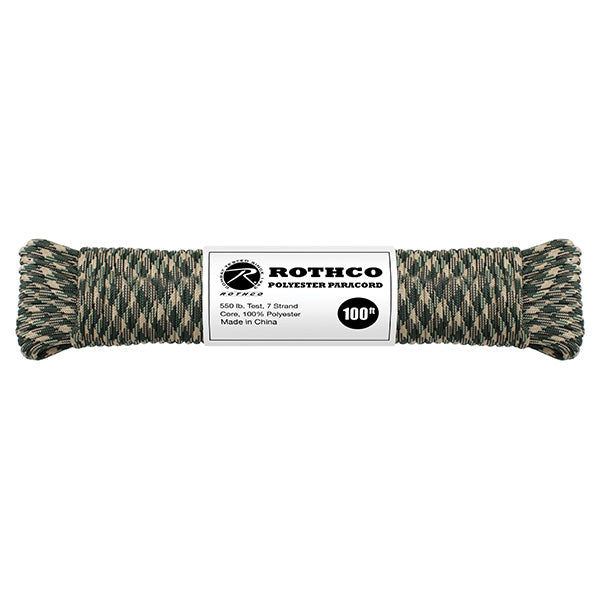 Bobina de paracord de poliéster reflectante 4 mm x 30 m, vista del cordón