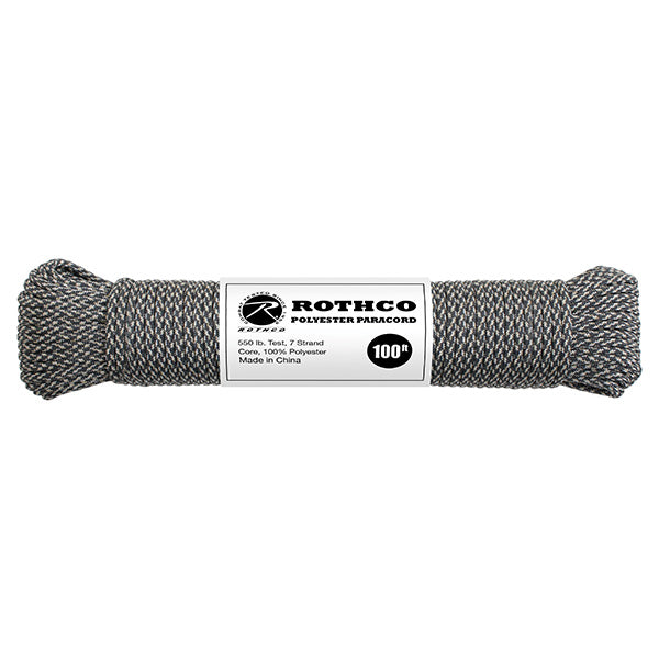 Bobina de paracord de poliéster reflectante 4 mm x 30 m, vista del cordón