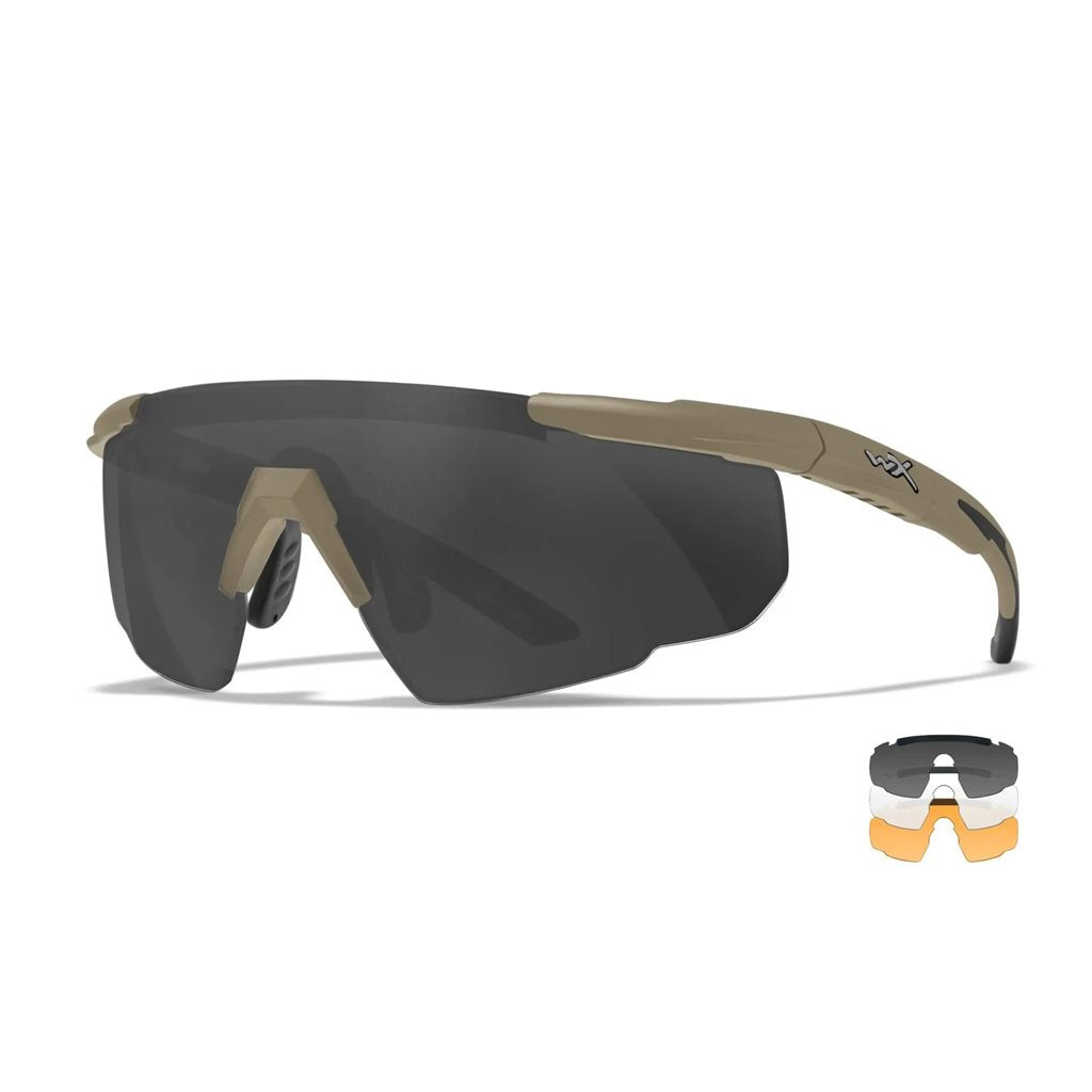 Gafas de tiro SABER ADVANCED con 3 lentes y marco verde