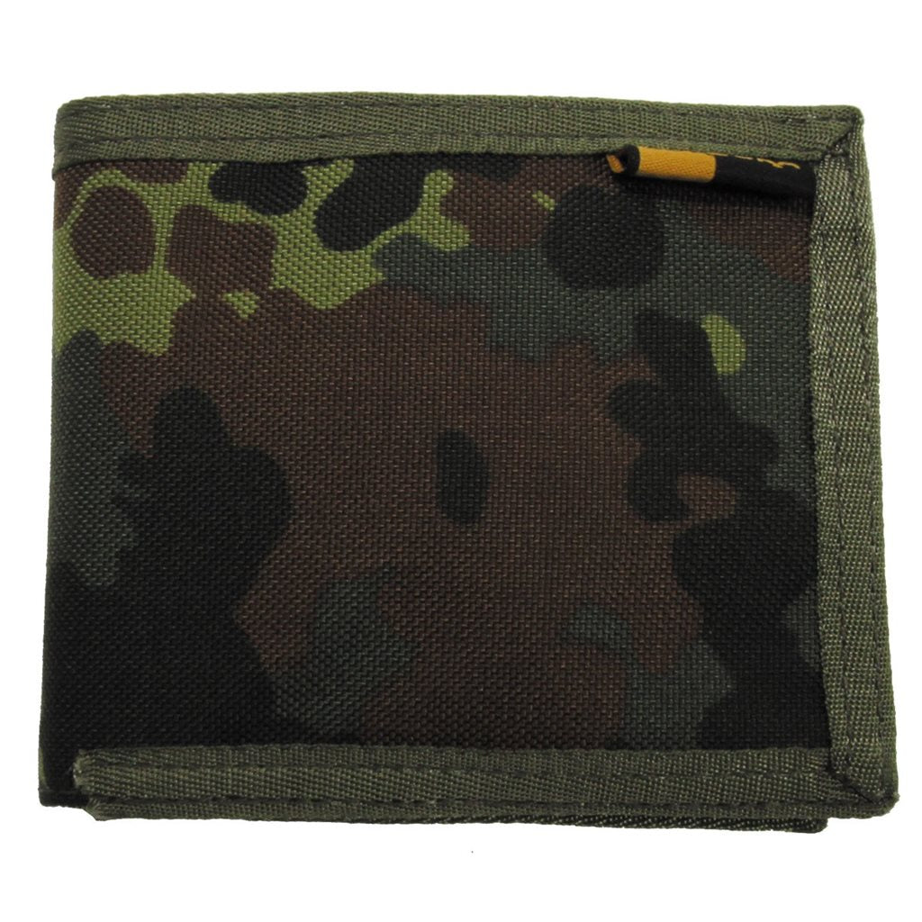 Cartera Cordura con camuflaje Flecktarn, múltiples compartimentos, 12 x 11 cm