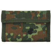 Cartera camuflaje Flecktarn en poliéster con cierre de velcro